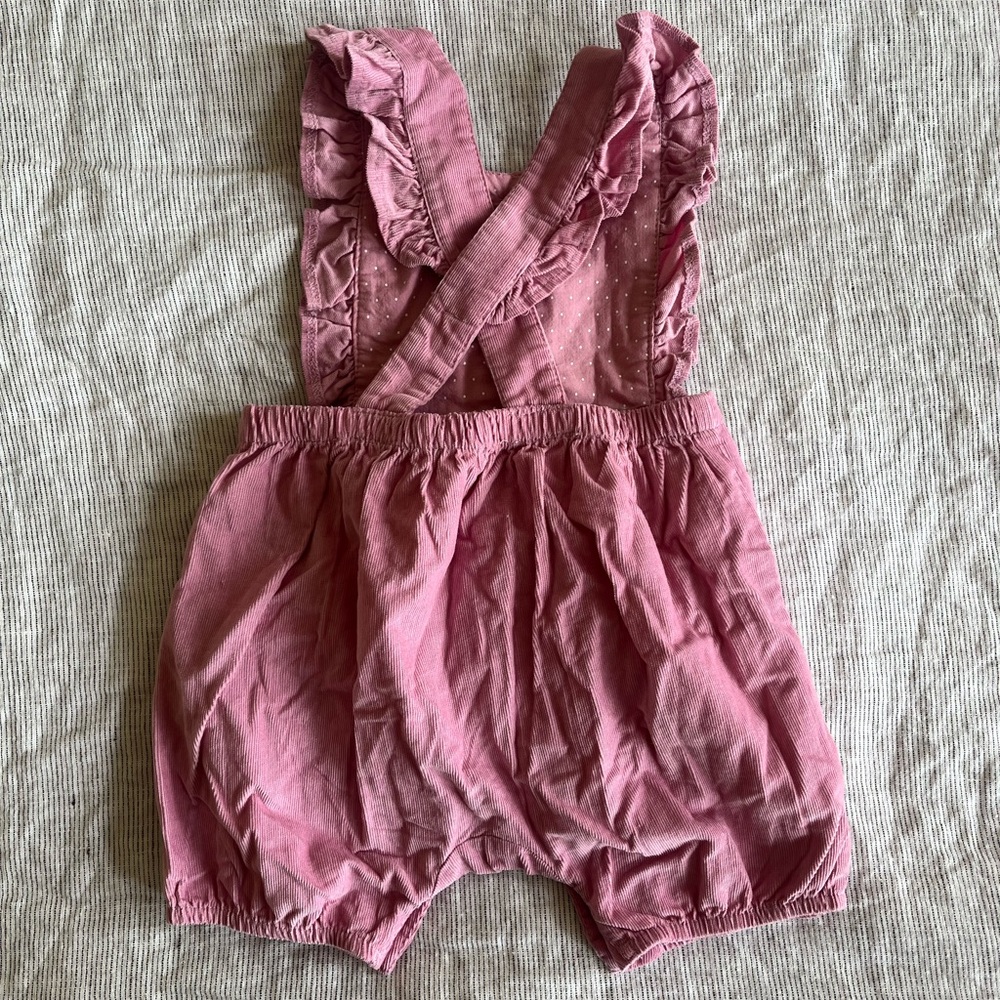 Pink Ruffled Kids Romper - Picture 2 of 3